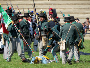 VIII Festa Reviu els Setges Napole&ograve;nics de Girona. Recreaci&oacute; d'una batalla al Parc de les Ribes del Ter
