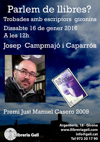 Cartell de l'esdeveniment amb Josep Campmajó