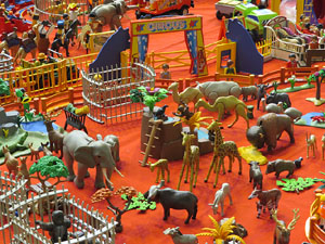 Fira de Girona. Fira de Playmobil de Girona organitzada per Esplay