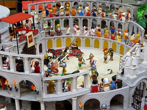 Detall d'un diorama. Circ romà