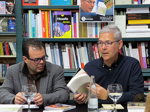 Llibreria Geli durant la xerrada d'Antoni Puigverd