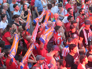 Ascens del Girona FC i el Bàsquet Girona. Rebuda a la plaça del Vi