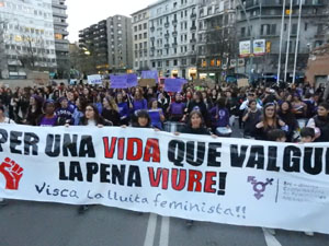 Commemoració del Dia de la Dona 2023 a la plaça de l'U d'octubre de 2017