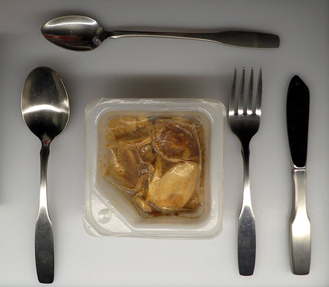 Coberts utilitzats a l'estació espacial Mir (1986-2000). Menjar espacial: patates. Preparat per a les missions Apollo (1967-1972)