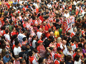 Celebració del Girona FC a la Champions League