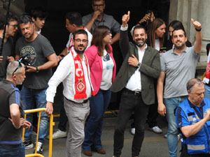 Celebració del Girona FC a la Champions League