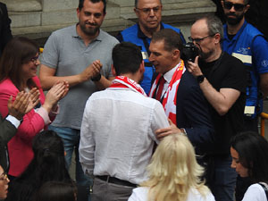 Celebració del Girona FC a la Champions League