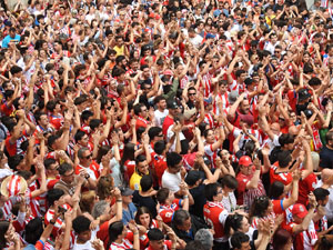 Celebració del Girona FC a la Champions League