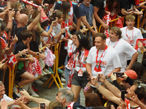 Celebració del Girona FC a la Champions League