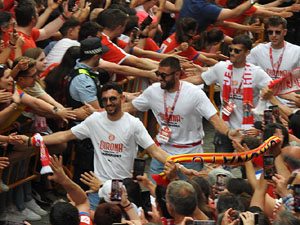Celebració del Girona FC a la Champions League