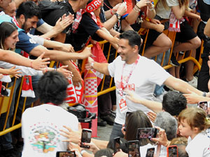 Celebració del Girona FC a la Champions League