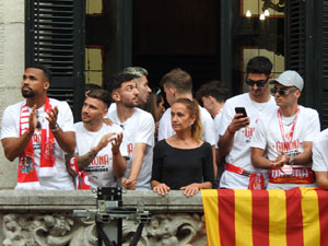 Celebració del Girona FC a la Champions League