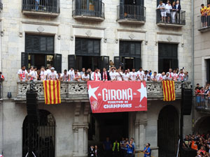 Celebració del Girona FC a la Champions League
