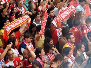 Celebració del Girona FC a la Champions League