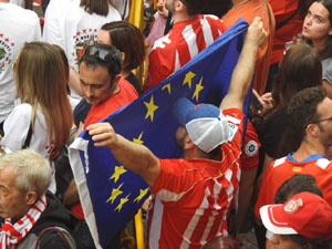 Celebració del Girona FC a la Champions League