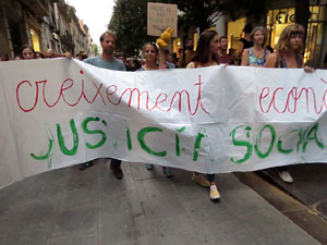 Manifestaci&oacute; contra el canvi clim&agrave;tic organitzada per Fridays for Future i Revoluci&oacute; o Extinci&oacute;