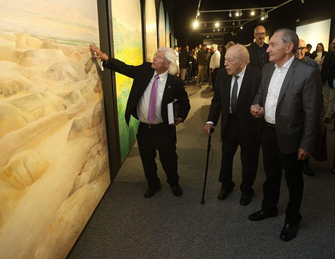 Inauguració de l'exposició. Lluís Roura amb el President Jordi Pujol