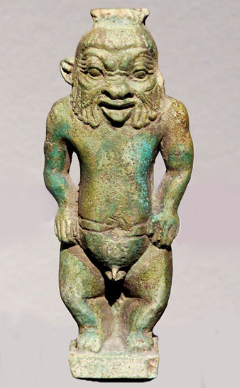 El déu Bes. Faiança. Període ptolemaic (715-332 aC)